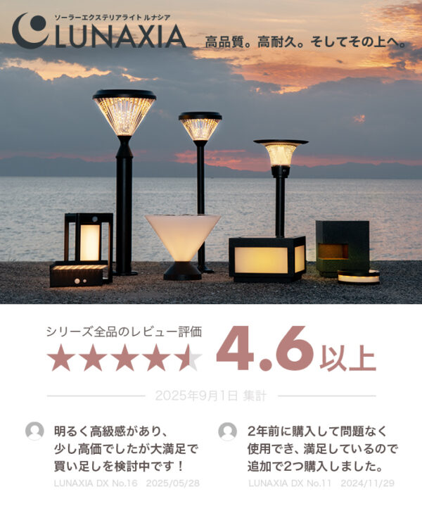 ソーラーエクステリアライト LUNAXIA ルナシア No11【2年保証】