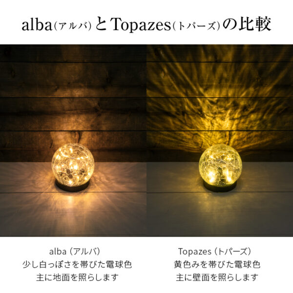 ソーラーライト Topazes（トパーズ）S.M.L ３サイズ