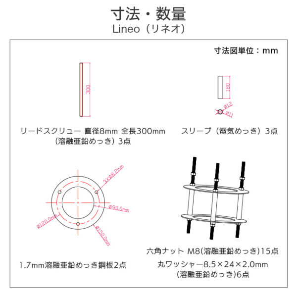 LUNAXIA(ルナシア)PRO 設置用アンカーパーツ