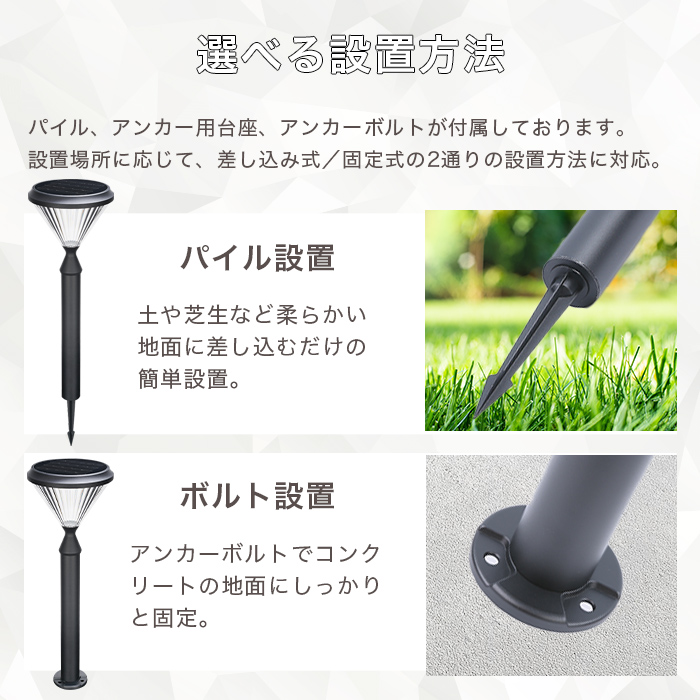 セーヤ様25.5cm ソーラーライト Gemia（ジェミア）屋外 防水 ガーデンライト