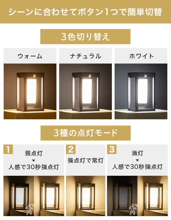 ソーラー 人感 センサーライト COUCOU（クク） ルナシア SE - 画像 (4)