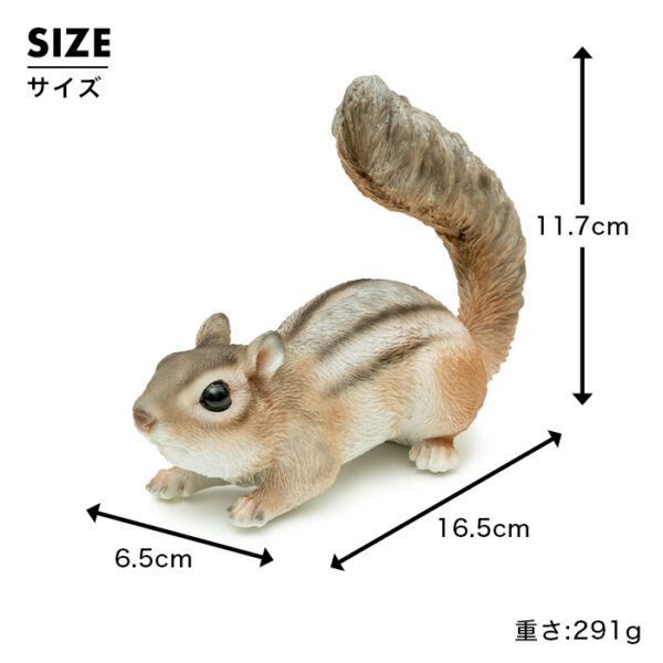 何かに気づいたリス《 シマリス 11.7cm》 - 画像 (9)