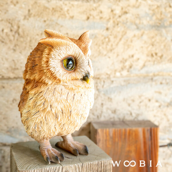 ちょこんと立つフクロウの子供《 トラフズク 13.5cm》 - 画像 (4)