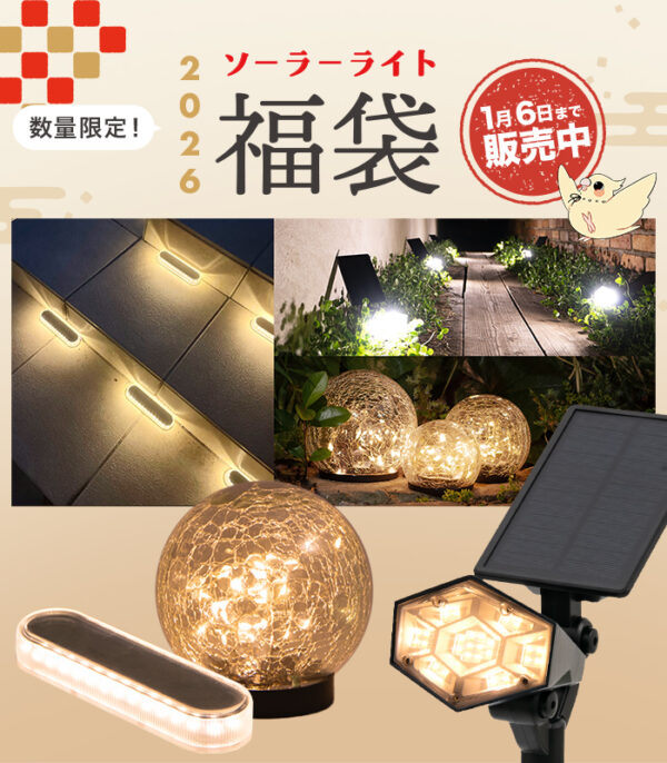 2026年 福袋】ソーラーライト 上品外構福袋 – ガーデン用ソーラー 2026年 福袋】ソーラーライト 上品外構福袋 – ガーデン用ソーラー