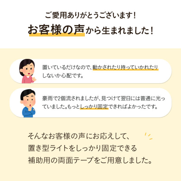 【32枚入り】ソーラーライト Eclair（エクレア）Tarte（タルト） 固定用 両面テープ